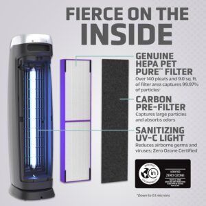 GermGuardian Air Purifier with Genuine HEPA 13 Pet Pure Filter, Removes 99.97% of Pollutants, Covers Large Rooms up to 915 Sq. ft. in 1 Hour, UV-C Light Helps Reduce Germs (1)