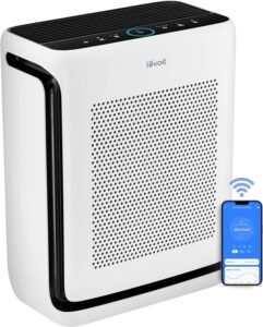 LEVOIT Air Purifiers for Home Large Room Up to 1800 Ft² in 1 Hr with Washable Filters, Air Quality Monitor, Smart WiFi, HEPA Sleep Mode for Allergies, Pet Hair, Pollen in Bedroom (2)