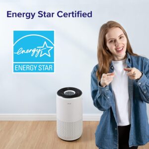 LEVOIT Air Purifiers for Home Large Room Up to 1980 Ft² in 1 Hr With Air Quality Monitor, Smart WiFi and Auto Mode, 3-in-1 Filter Captures Pet Allergies, Smoke, Dust, Core 400SCore 400S-P, White (2)